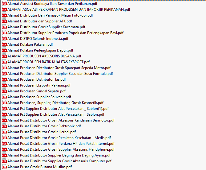 5000+ Database Supplier Se-Indonesia